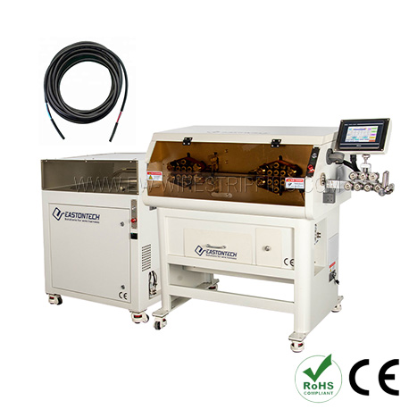 Wire Cutting Stripping Machine With Coiling Device 200 680 Mm Coil