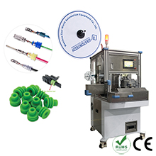 Semi-Automatic Double Wire Waterproof Plug Stripping Plus Crimping Terminal Machine