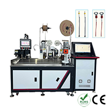 Automatic Double End Terminal Crimping and Single end insert Shrink Tube Laser Marking machine