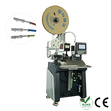 Multi-core cable continuous stripping and crimping machine