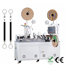 EW-8145 Fully automatic double head crimp and single side insert number tube machine